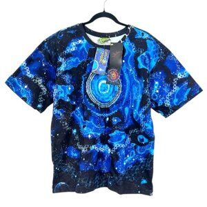 Space Tribe All Over Print SS Trippy Raver Tee XL New